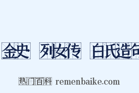 金史·列女传·白氏造句是什么意思的图片